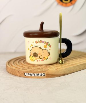 ماگ طرح کاپی بارا فندقی کد 7538