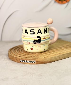 ماگ کمر برجسته تکست قاقش توپی کد7547