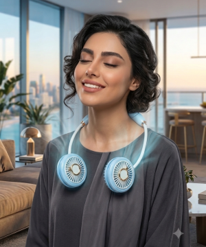 پنکه گردنی دو فن گرد ساده کد CS1373
