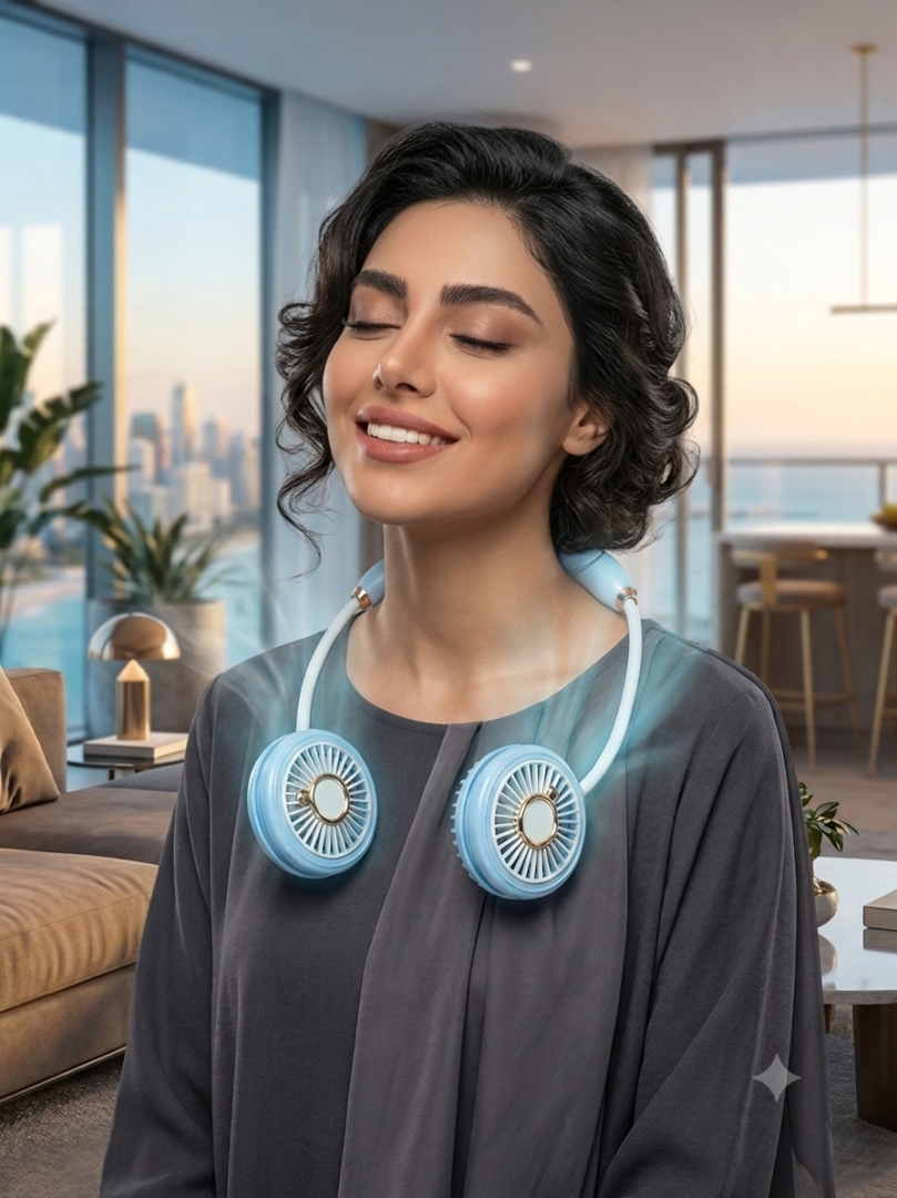 پنکه گردنی دو فن گرد ساده کد CS1373