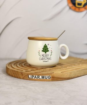 نیم ماگ تپل کریسمسی درب بامبو کد 7594