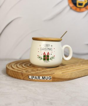 نیم ماگ تپل کریسمسی درب بامبو کد 7594
