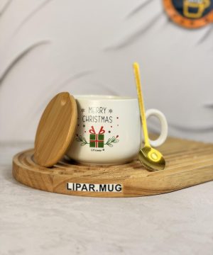 نیم ماگ تپل کریسمسی درب بامبو کد 7594