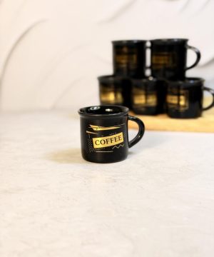 شات مشکی طرح کافی طلایی کد 7616