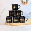 شات مشکی طرح کافی طلایی کد 7616
