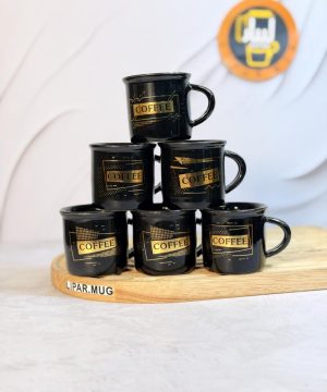 شات مشکی طرح کافی طلایی کد 7616