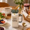 ماگ بلند پیرکس گودمورنینگ دسته رنگی درب دار GOOD MORNING کد 7660