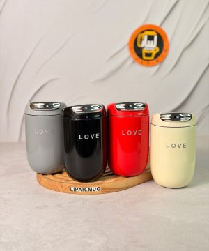 مینی تراول ماگ بدنه براق LOVE حجم 300 میل کد 7648