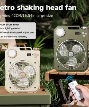 پنکه شارژی f9 vintage tabletop and floor fan