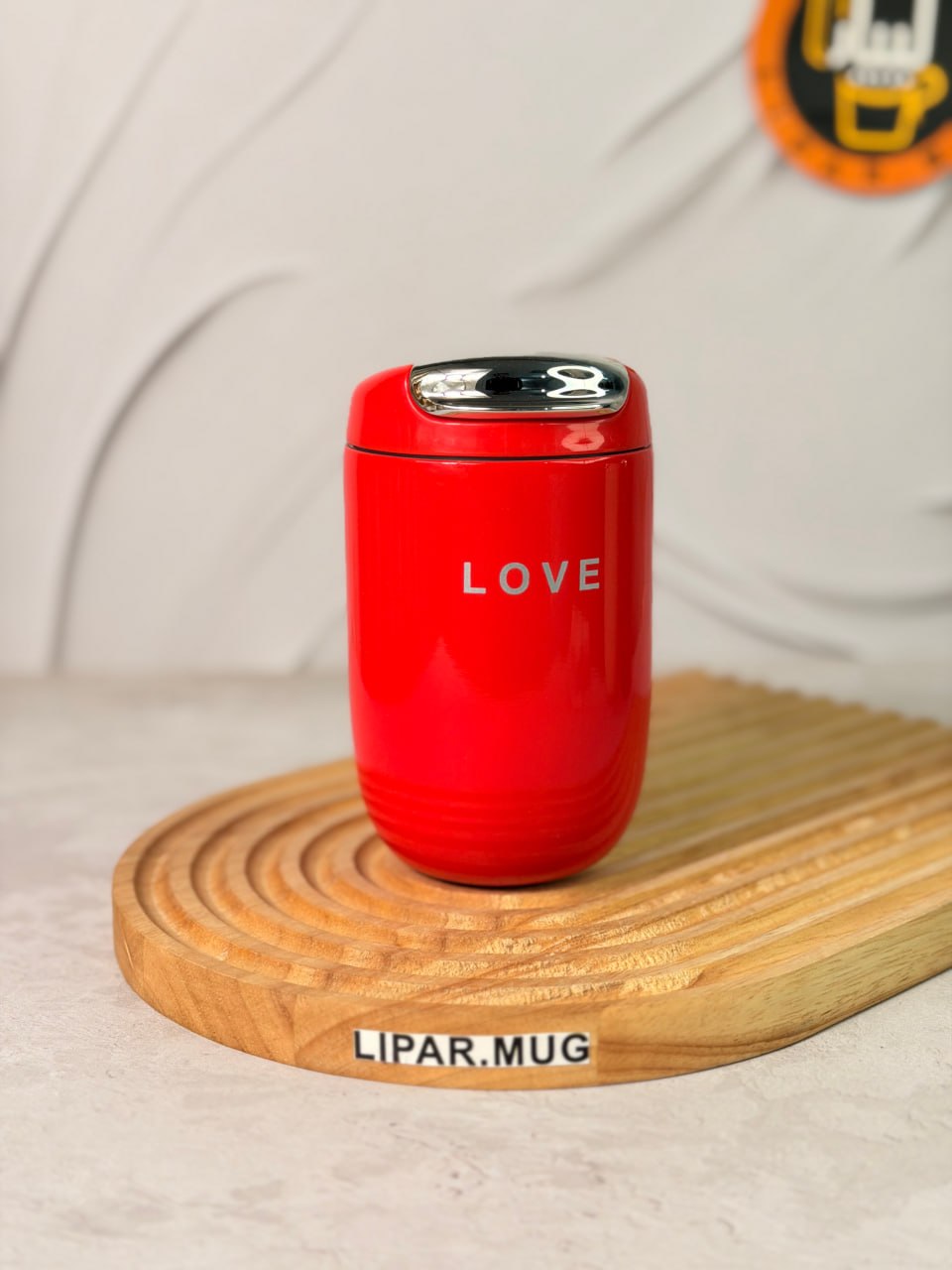مینی تراول ماگ بدنه براق LOVE حجم 300 میل کد 7648
