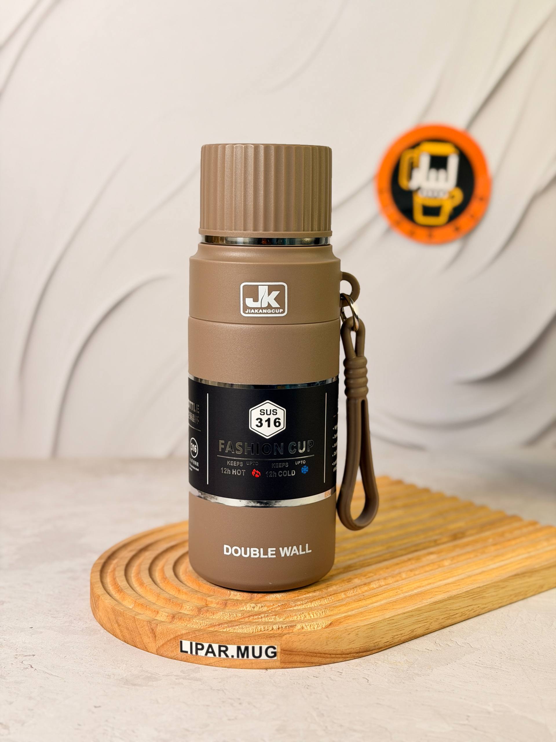 فلاسک استیل 700 میلی لیتر JK مدل Fashion Cup کد 7671
