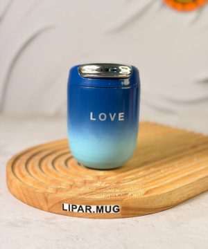 مینی تراول ماگ بدنه امبره براق LOVE حجم 200 میل کد 7666