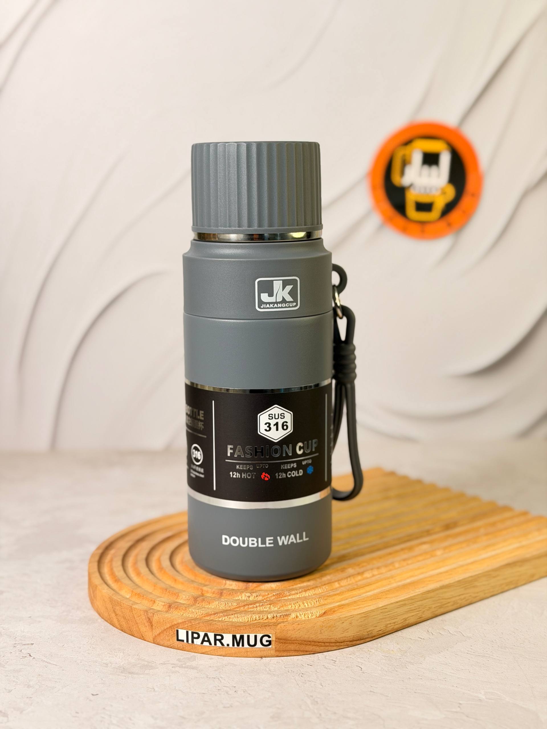 فلاسک استیل 700 میلی لیتر JK مدل Fashion Cup کد 7671