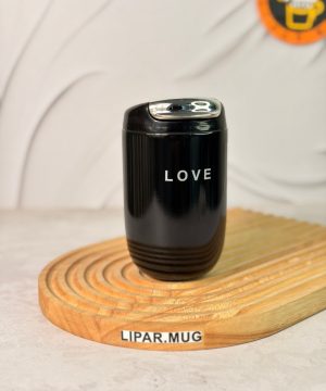 مینی تراول ماگ بدنه براق LOVE حجم 300 میل کد 7648