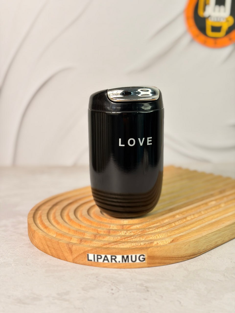 مینی تراول ماگ بدنه براق LOVE حجم 300 میل کد 7648