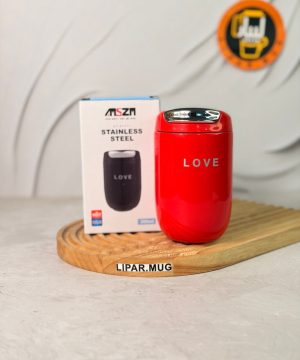 مینی تراول ماگ بدنه براق LOVE حجم 300 میل کد 7648