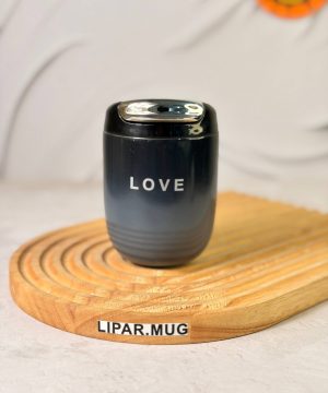 مینی تراول ماگ بدنه امبره براق LOVE حجم 200 میل کد 7666