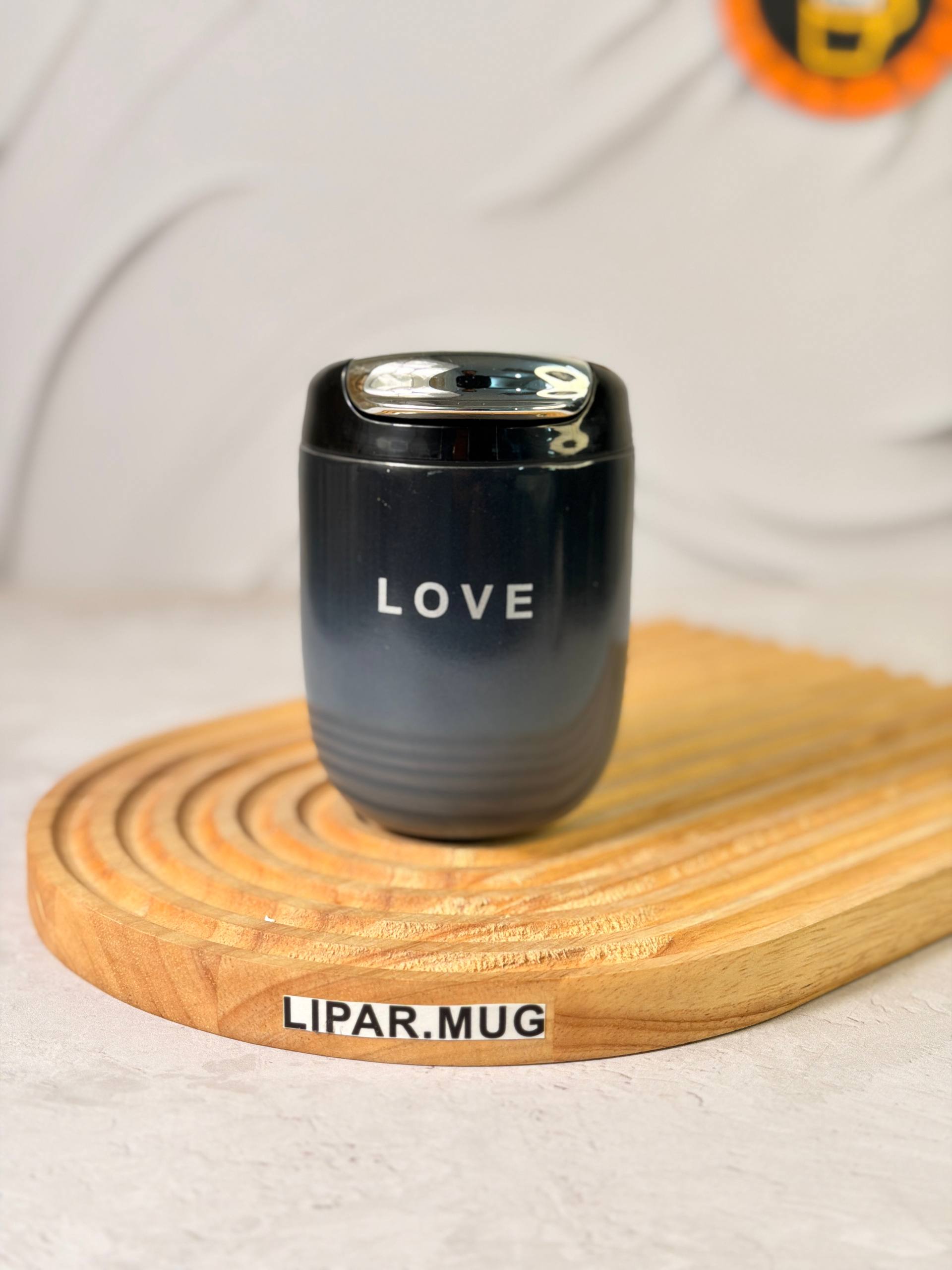مینی تراول ماگ بدنه امبره براق LOVE حجم 200 میل کد 7666