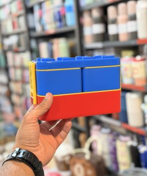 لانچ باکس و ظرف غذای دو طبقه لگویی کد 7685