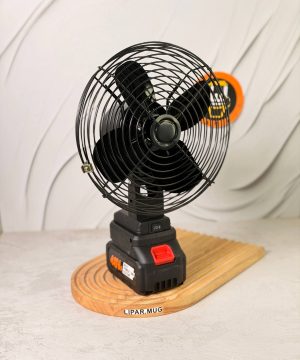 پنکه شارژی تمام فلزی 5 باطری مدل LITHIUM ELECTRIC FAN کد 7684