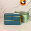 لانچ باکس و ظرف غذای دو طبقه 1050 میل YAKADA کد 7703