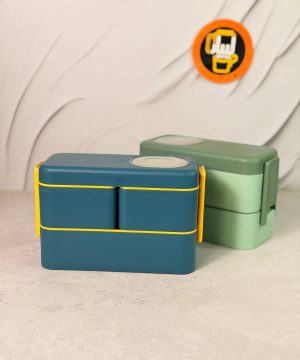لانچ باکس و ظرف غذای دو طبقه 1050 میل YAKADA کد 7703