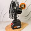 پنکه شارژی تمام فلزی 5 باطری مدل LITHIUM ELECTRIC FAN کد 7684