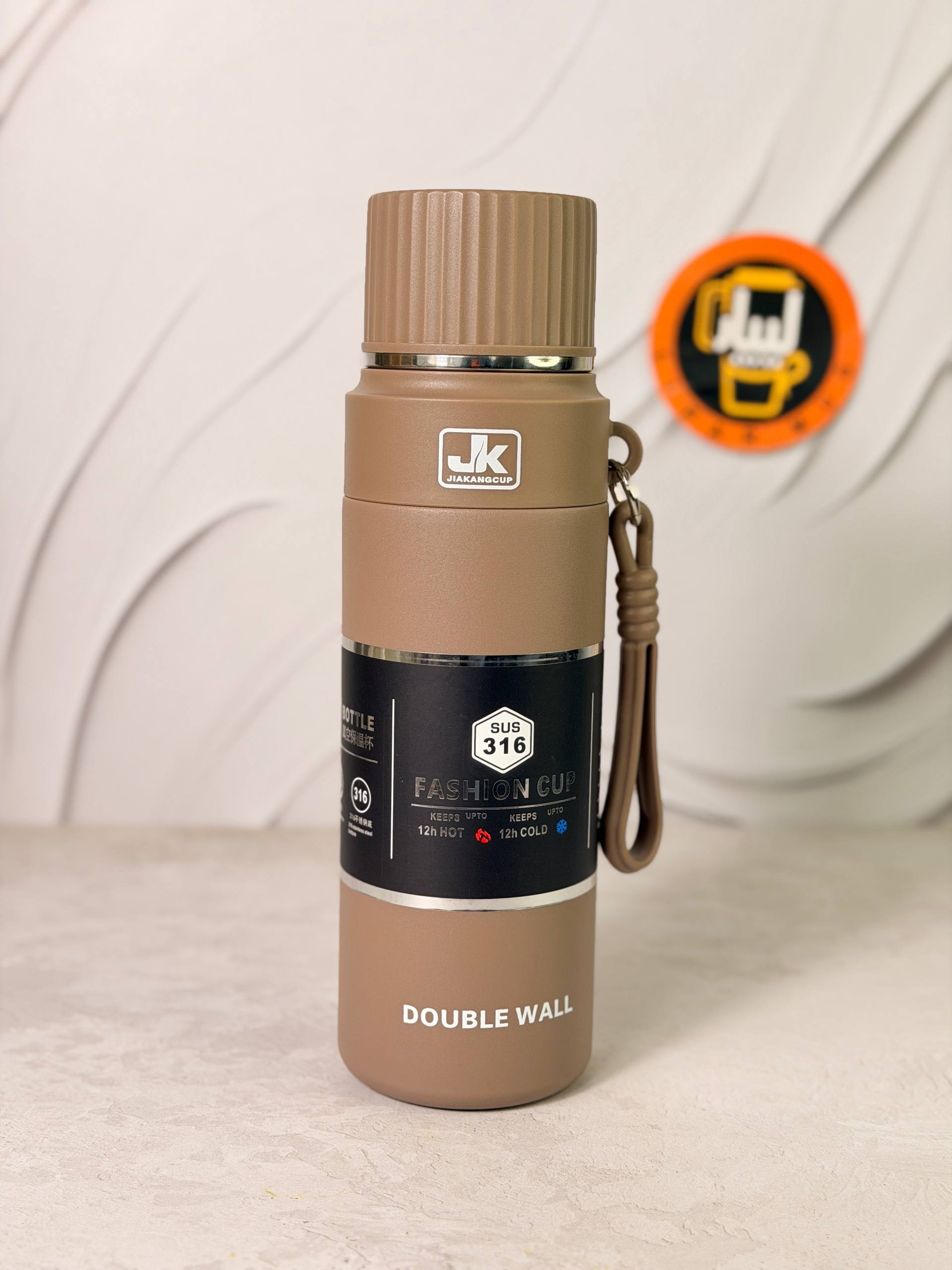 فلاسک استیل 1100 میلی لیتر JK مدل Fashion Cup کد 7708