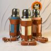 فلاسک کاور چرمی شیار دار FLAGSHIP کد 7260
