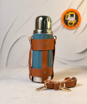 فلاسک کاور چرمی شیار دار FLAGSHIP کد 7260