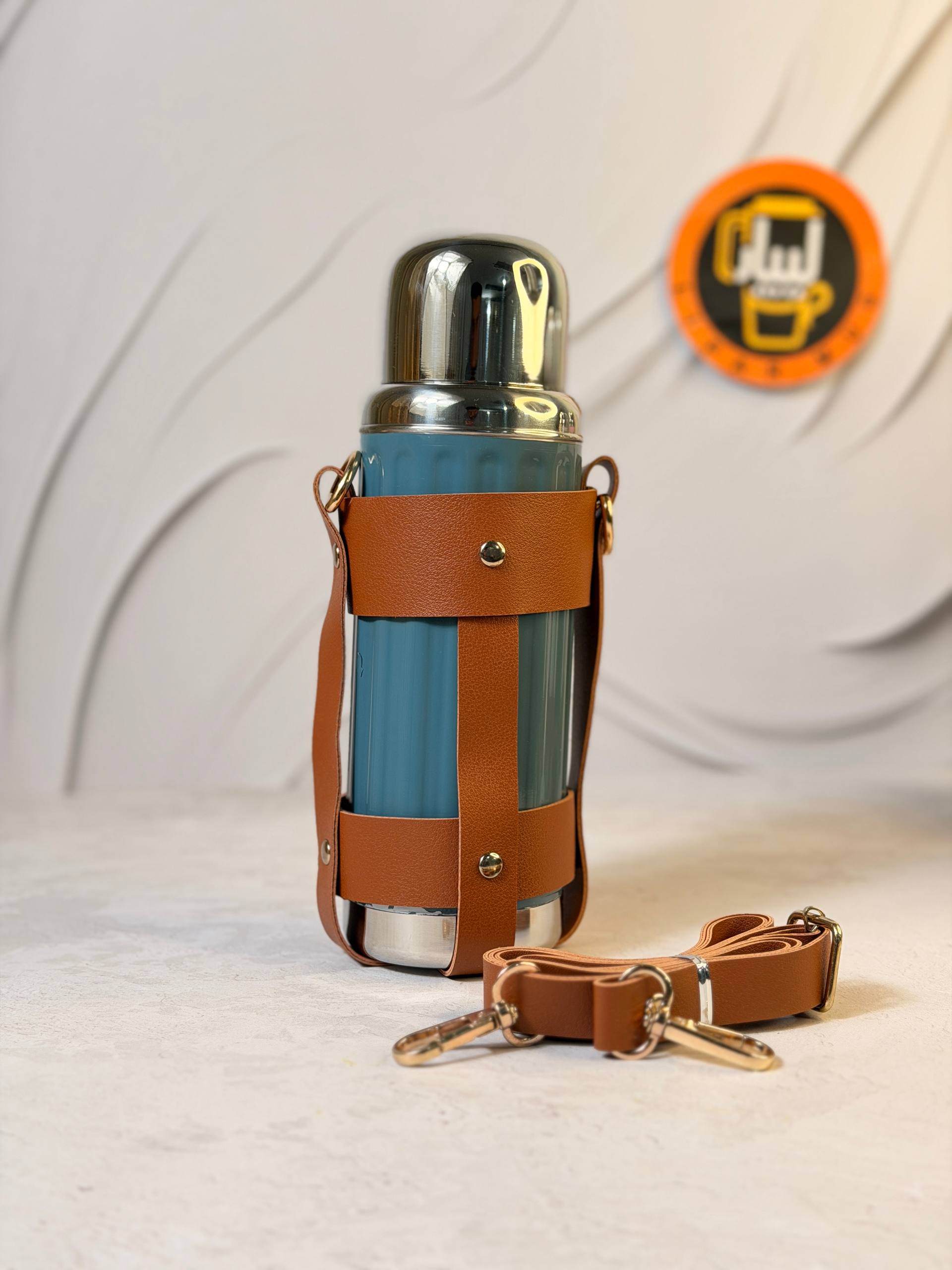 فلاسک کاور چرمی شیار دار FLAGSHIP کد 7260
