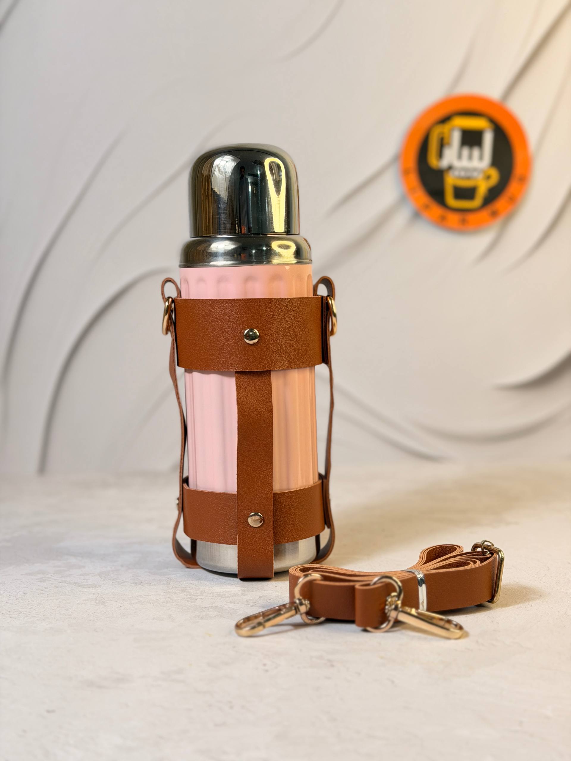 فلاسک کاور چرمی شیار دار FLAGSHIP کد 7260