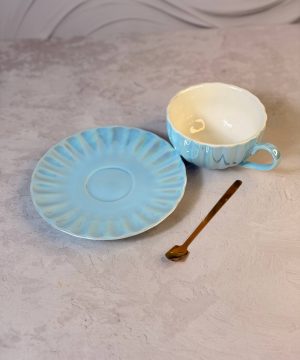لاته خوری طرح انگلیسی هلوگرامی کد 7261